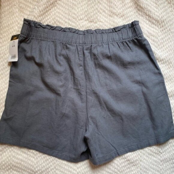 Lee Womens Ultra Lux Cotton & Linen Blend Shorts Size 12M Gray Elastic 5" Inseam - Picture 3 of 6